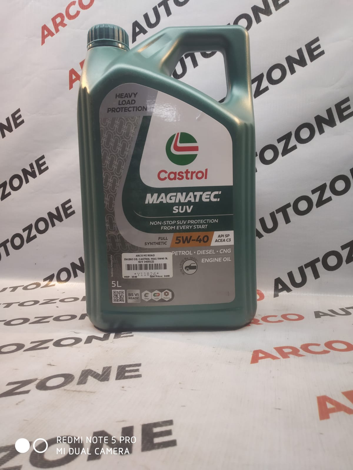 ENGINE OIL CASTROL MAG 5W40 5L SUV 3435122