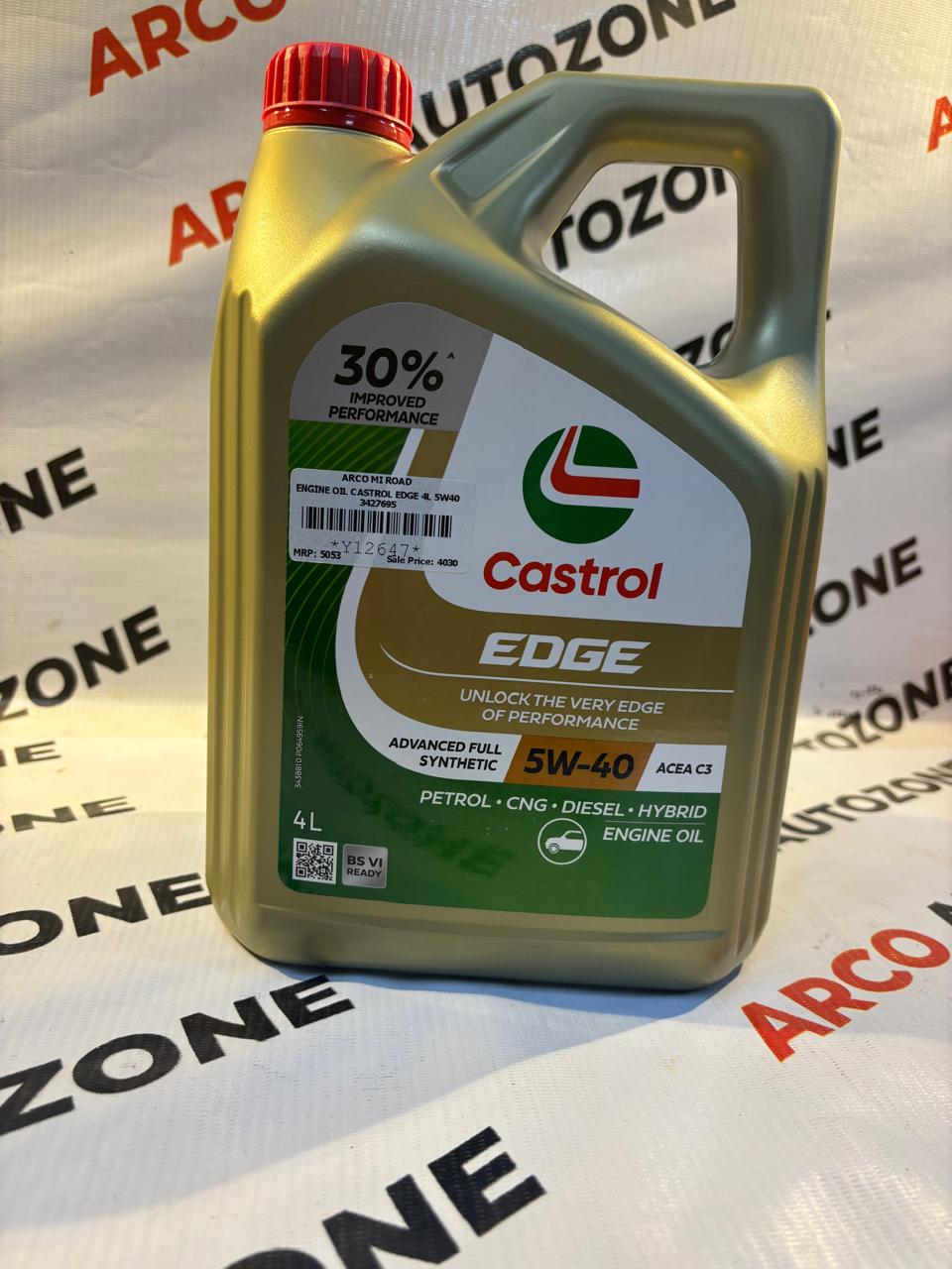 ENGINE OIL CASTROL EDGE 4L 5W40 3427695